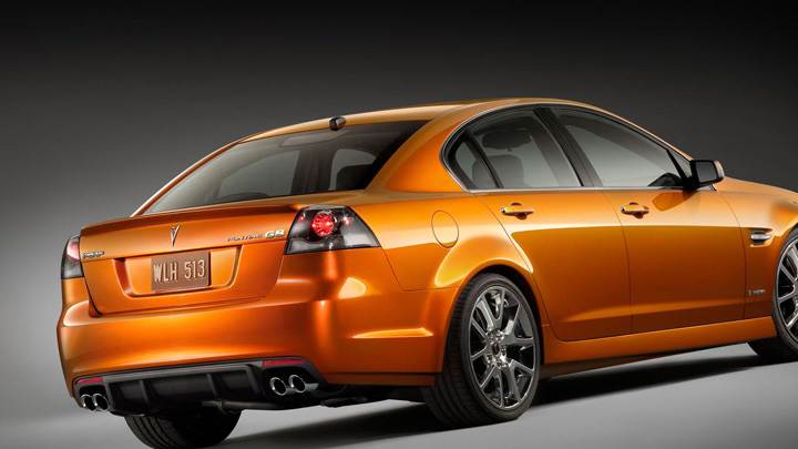 2009 Pontiac G8 In Orange Back Side Pose